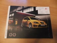 Seat Leon Brochure 2009 Cupra FR Sport SE / SE Ecomotive S Emoción 2.0 1.9 etc
