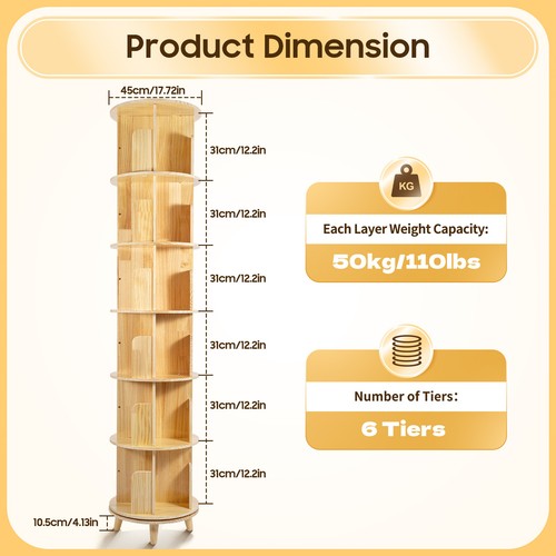 Tier bookshelf wood - 6,