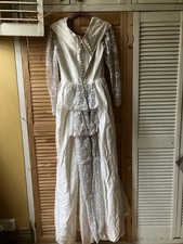 Vintage Wedding Dress Unworn May Have Button Missing At Top Size 10 /12 VGC #1