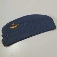 WW2 1944 DATED - RAF OFFICERS SERVICE SIDE CAP,  WWII MILITARY HAT WWII