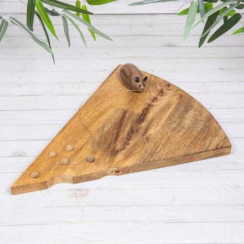 Large wooden cheese board - cheese,