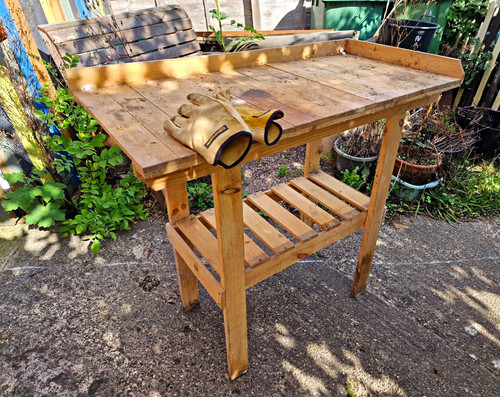 Wooden work bench greenhouse - wooden,