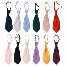 Mens Wedding Evening Formal Smart Ascot Neck Cravat Scrunch Tie Random Design