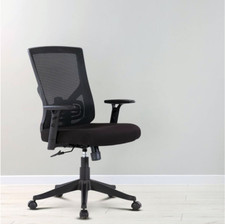 Vienna Black Mesh Backed Operator Ergonomic Computer Office Task Chair with Arms