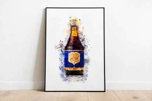 Watercolour splash beer bottle - splash,