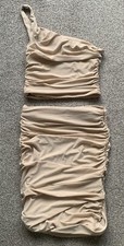 Misguided Beige Skirt And Top Size 6