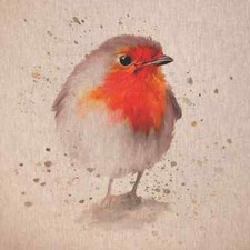 CHRISTMAS ROBIN CUSHION PANELS