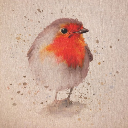 Christmas robin cushion panels - robin,
