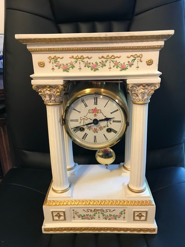 White empress josephine clock - white,