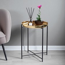 Gold Tray Metal Coffee Table