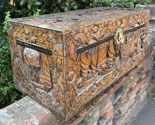 Oriental carved camphor - carved,