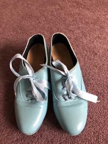 Blue sprayed leather capezio - blue-sprayed,