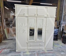 HANDMADE AYLESBURY 2 DRAWER QUAD WARDROBE WITH TOPBOX IN IVORY (NOT FLATPACKED)