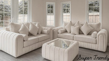 3+2 Seater Luxury Lilly Sofa with High Back Cushions /Coffee Table/Limited OFFER