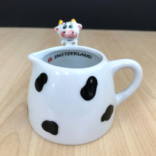 Swiss cow jug white porcelain - jug,