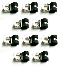 5mm Stainless Steel Rubber Lined Hose P Clip Clamps 3/16" Clutch, Brake Pipes