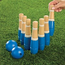 Wooden skittles game indoor - skittles,