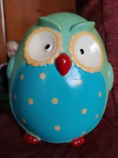 Hand Painted Ceramic Owl Money Box