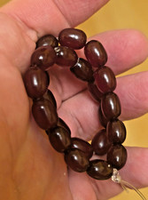 Bakelite Necklace Cherry Amber Bekelite Bracelet Oval Beads Antique