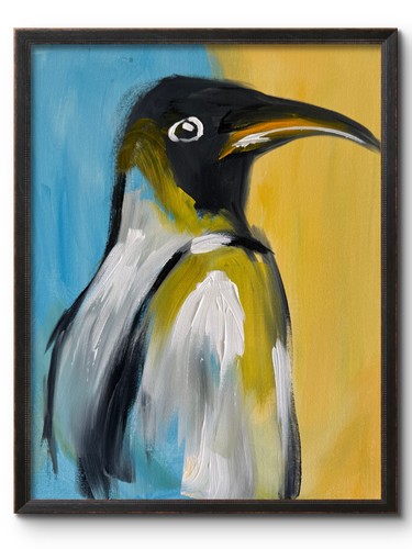 Penguin 14x11 blue sea - penguin,