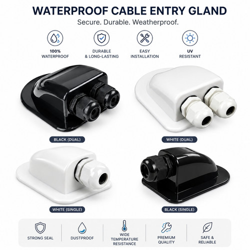 Waterproof dual cable entry - cable,