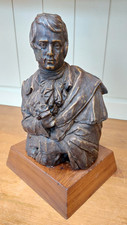 Antique bronzed resin bust