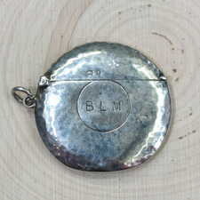 Silver round hammered - round, vesta