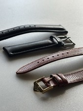 X2 Leather Watch Straps 18mm  Brown Rotary & Thicker Black  Leather