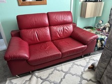 LEATHER 2 Seater Sofa Setee