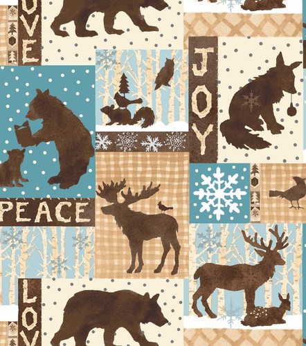 Wood land animals bear owl - animals,
