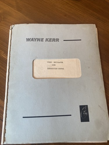 Wayne kerr video oscillator - wayne,
