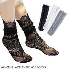 VDL Women Sexy Ankle Floral Princess Lace Sock Hollow Pattern Gift WSB