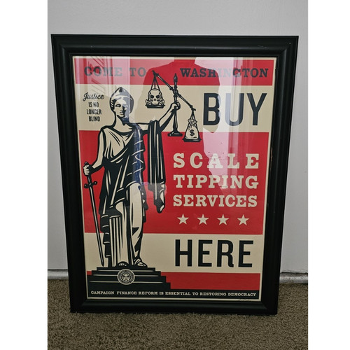 Shepard fairey signed - shepard, framed