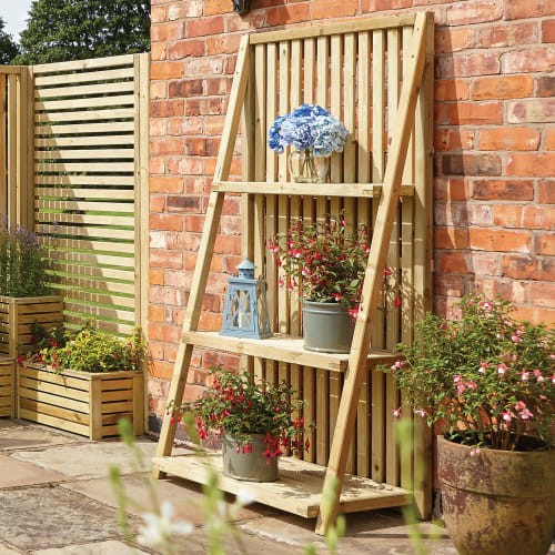 Garden plant stand wooden - stand,