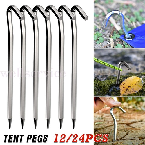 24x tent pegs camping - 12/24x,