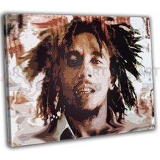 Bob Marley Abstract Canvas Print Framed Music Icon Wall Art Picture
