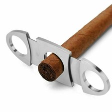 Top Quality Cigar Cutter 304 Stainless Steel Pocket Double Cutting Tool & Case