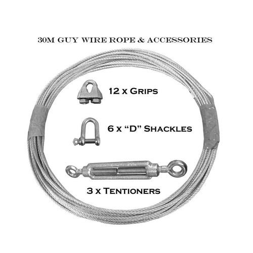 Guy wire installation kit for - guy,