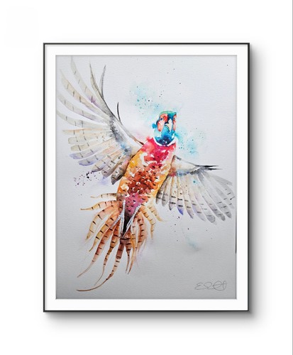 Original pheasant watercolour - original,