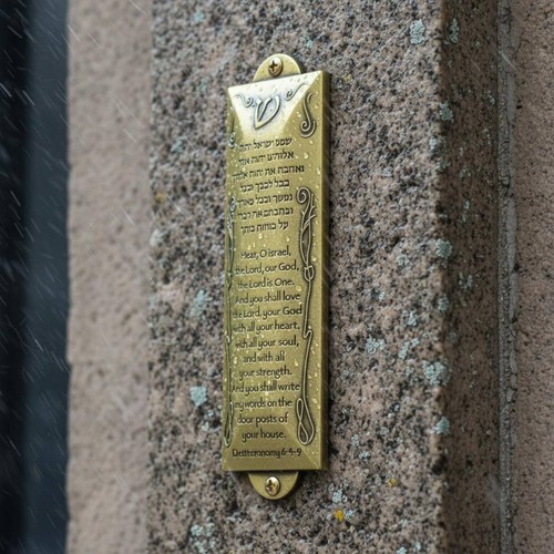 Mezuzah case with scroll - mezuzah,