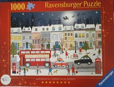 RAVENSBURGER 1000 PIECE JIGSAW LONDON'S  CHRISTMAS SPIRIT USED LOVED IT. 