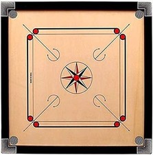 Classic Carrom Set 32x32 with 6mm Board, 29x29 Play Area, Coins and Striker