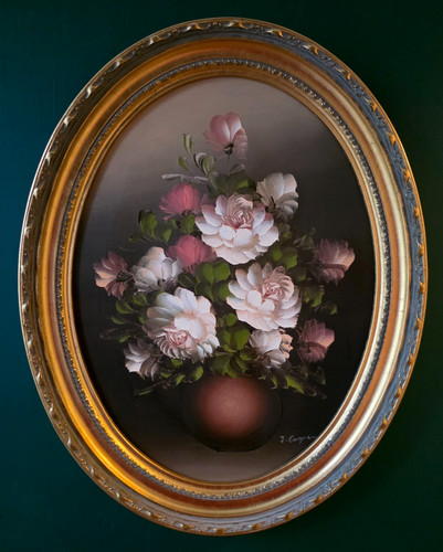 Large oval floral - large, painting