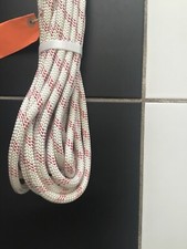 Rope braided polyester  size 10 mm length 10 metres white..& red New & unused..
