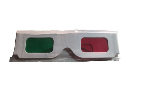 One pair red green glasses - one,