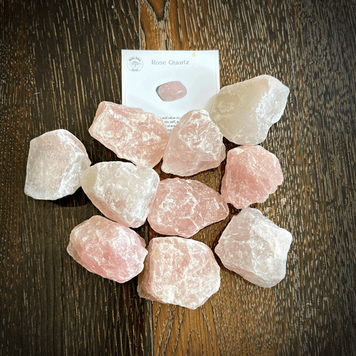 Rose quartz raw crystal large - quartz,