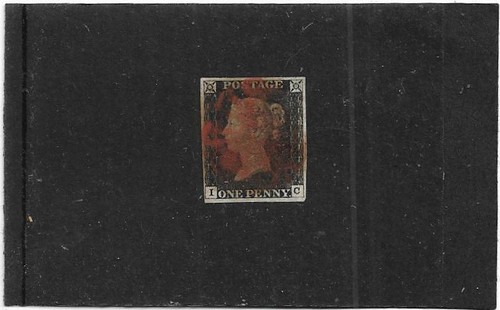 British old stamps penny black - british,