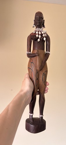 Large african carved wood - african,