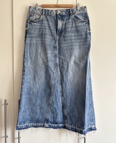 Denim maxi skirt uk 14 - m&s,