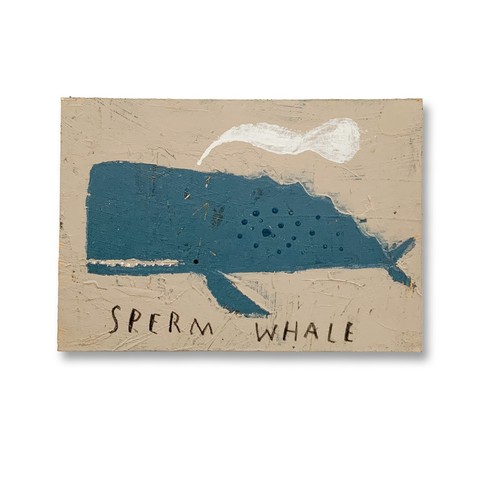 Sperm whale aceo original - "sperm,